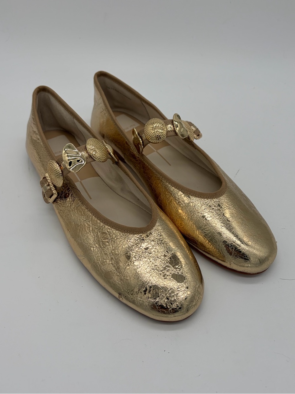 Dolce Vita Metallic Gold Mary Jane Flats